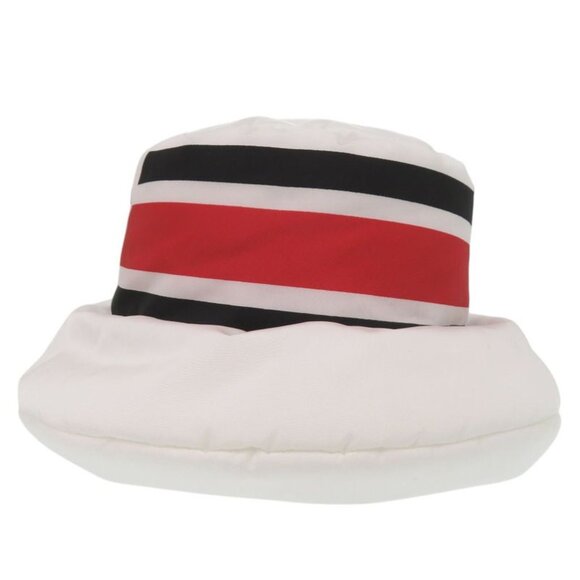 Prada Re Nylon Logo Print Volume Bucket Hat Polyester Polyamide White 0674 main image 7